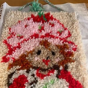 Strawberry Shortcake Hooked Rug Picture